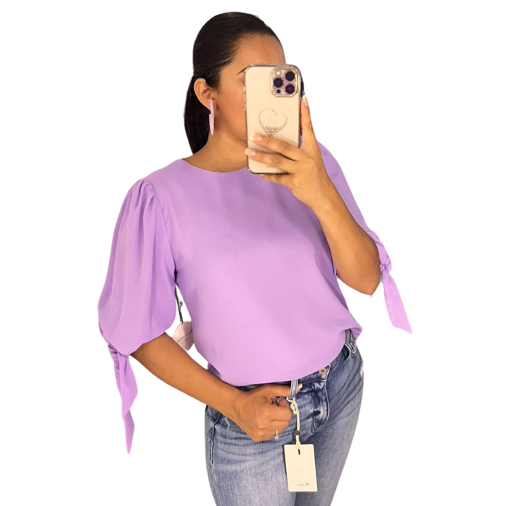 Blusa - Lila Manga Corta