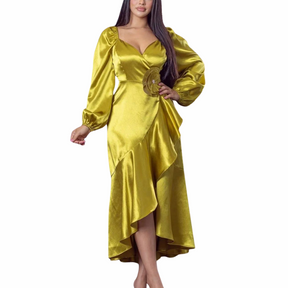 Dress - Satin Long Sleeve